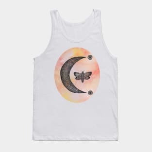 Tie dye dotwork moon Tank Top